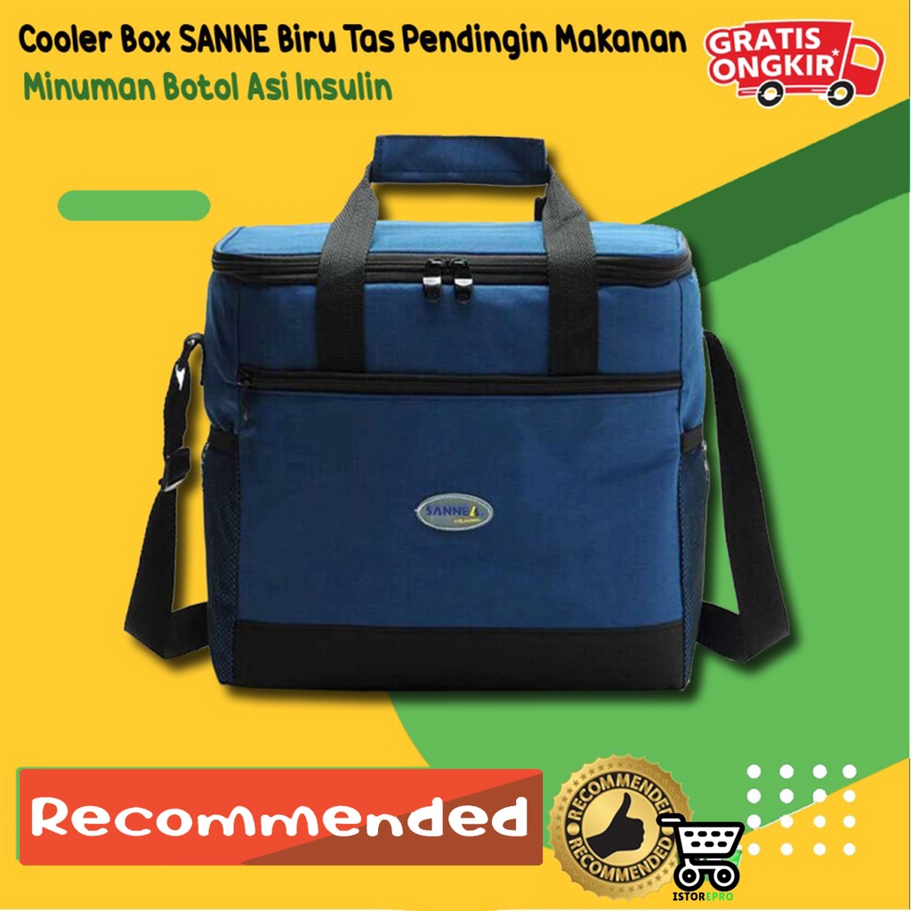 Cooler Box SANNE Biru Tas Pendingin Makanan Minuman Botol Asi Insulin
