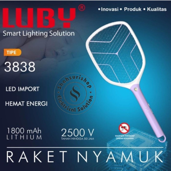 Pest Control Raket Nyamuk Luby 3838 Perangkap Nyamuk Luby L3838 Hemat Energi