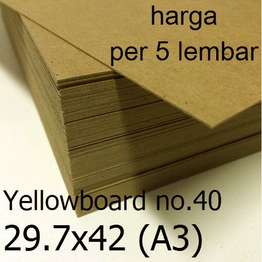 

Yellow board no.40 / bot karton hard board - 29.7x42 (A3) bundling