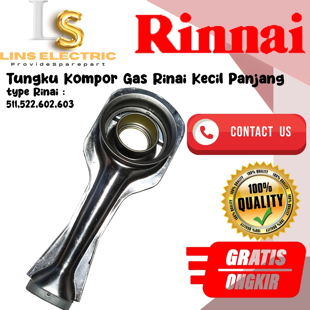 Tungku Kompor Gas Rinai  kecil panjang (type Rinai 511,522,602,603)