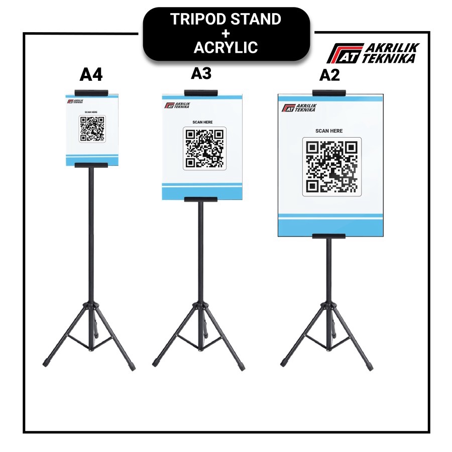 Jual TRIPOD STAND / BANNER DISPLAY / TIANG IKLAN BARCODE DISPLAY