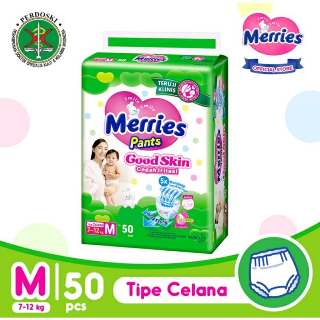 J812 ( M 50 PCS ) POPOK BAYI MERRIES PANTS GOOD SKIN