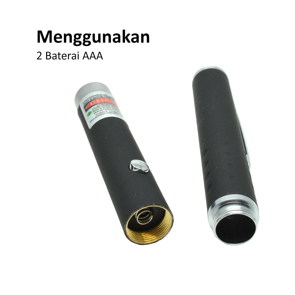 Pointer Laser Persentasi 5mW Warna Hijau / Penunjuk Papan Tulis Laser Pointer Hijau Jarak 100 Meter - 500 Meter Laser Hijau