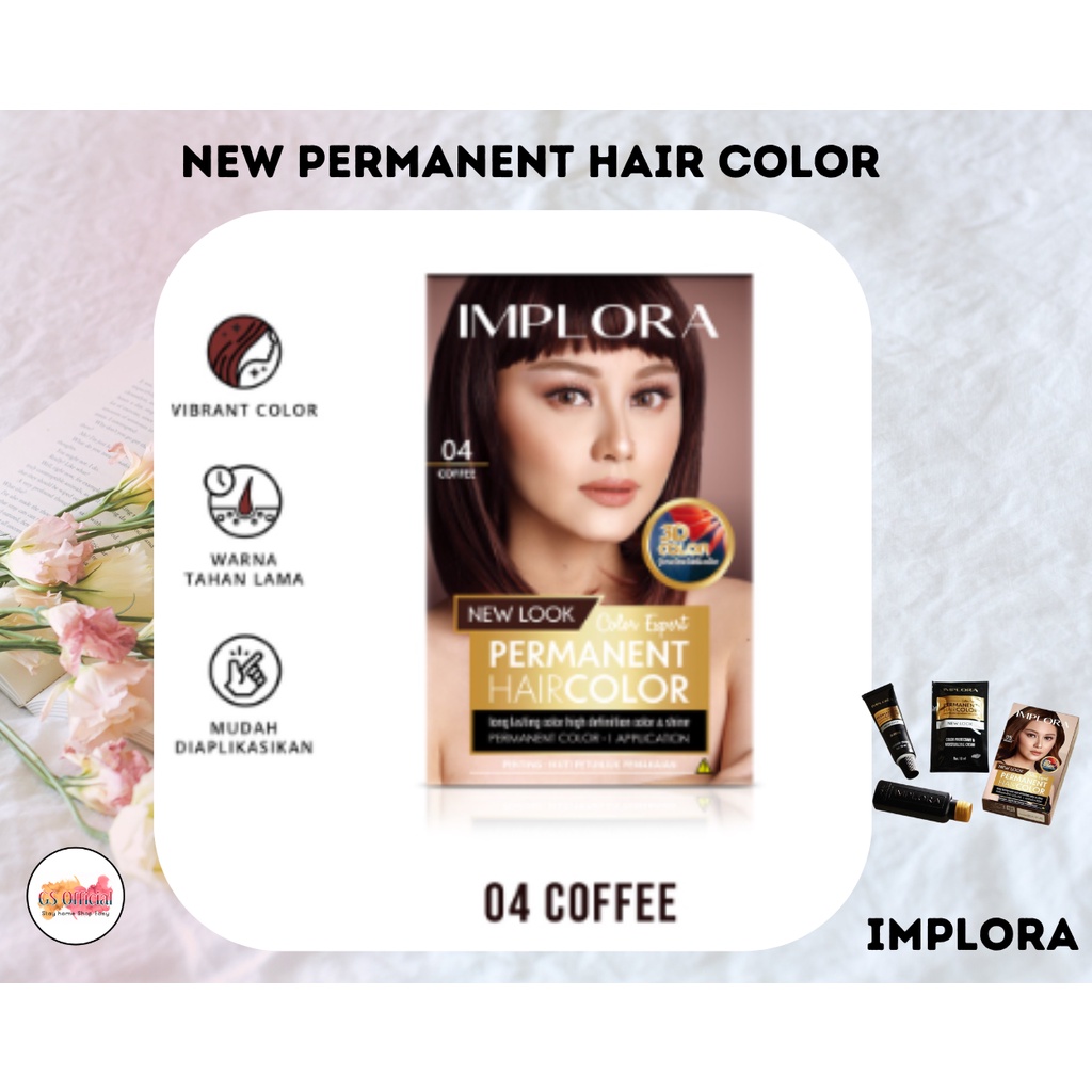 IMPLORA - Permanent Hair Color - Cat Rambut Permanen 30ml+10ml