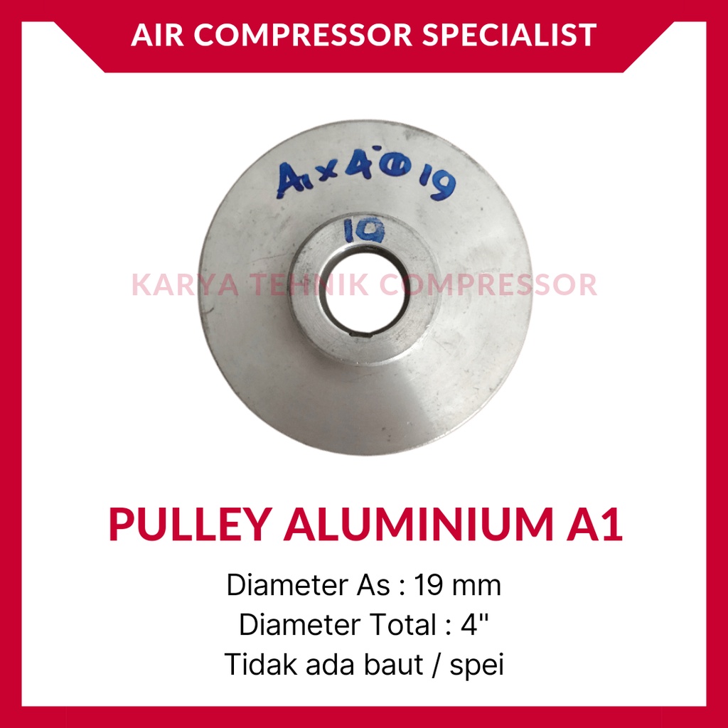 Puli / Pully / Pulley Dinamo Kompresor Udara 4” & 19 mm