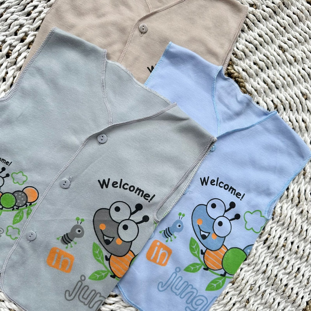 3 PCS Baju Lengan Kutung Bayi Bayi Atasan Bayi Baju Newborn Baju Bayi Baru Lahir Gift Bayi Hadiah Lahiran Bayi DNW BABY