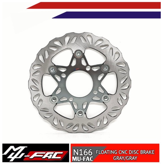 Piringan Cakram Disc ROTOR Mu Fac N166 Floting CNC Lubang 4 front disc break 220mm scoopy nouvo zupiter z mx vario baet mio