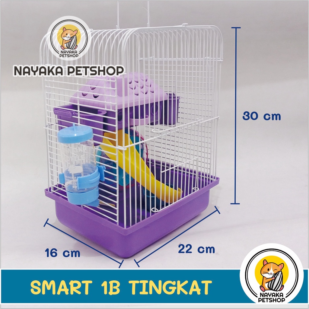 Smart Tingkat 1B Kandang Hamster Tingkat 2 Lantai Murah Rumah Besi Jeruji Hewan