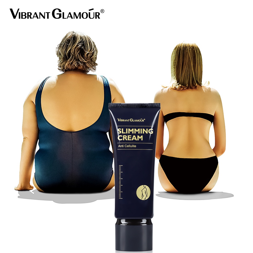 VIBRANT GLAMOUR Krim Pelangsing Badan Slimming Cream Body Slimming Gel Pembakar Lemak / Untuk Perut Paha dan Lengan Ringan dan Tidak Menyebabkan Iritasi 80Gr-Caffeine Slimming Cream