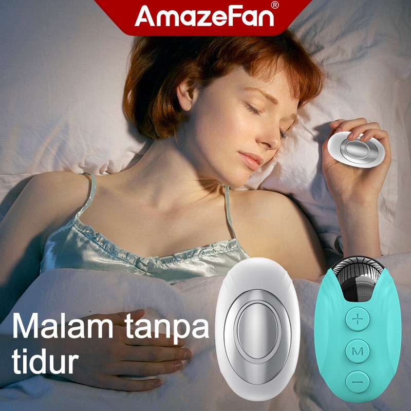 AmazeFan Alat Bantu Tidur dengan Stimulasi Listrik Lembut pada Saraf Tangan untuk Menimbulkan Efek Hipnosis pada Otak, Membuat Tubuh Lebih Nyaman dan Rileks, dan Meningkatkan Kemampuan Tidur, Dapat Menyembuhkan Masalah Insomnia