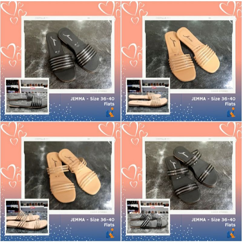 Sandal Flat Wanita Sandal Harian Wanita Sandal Teplek Wanita