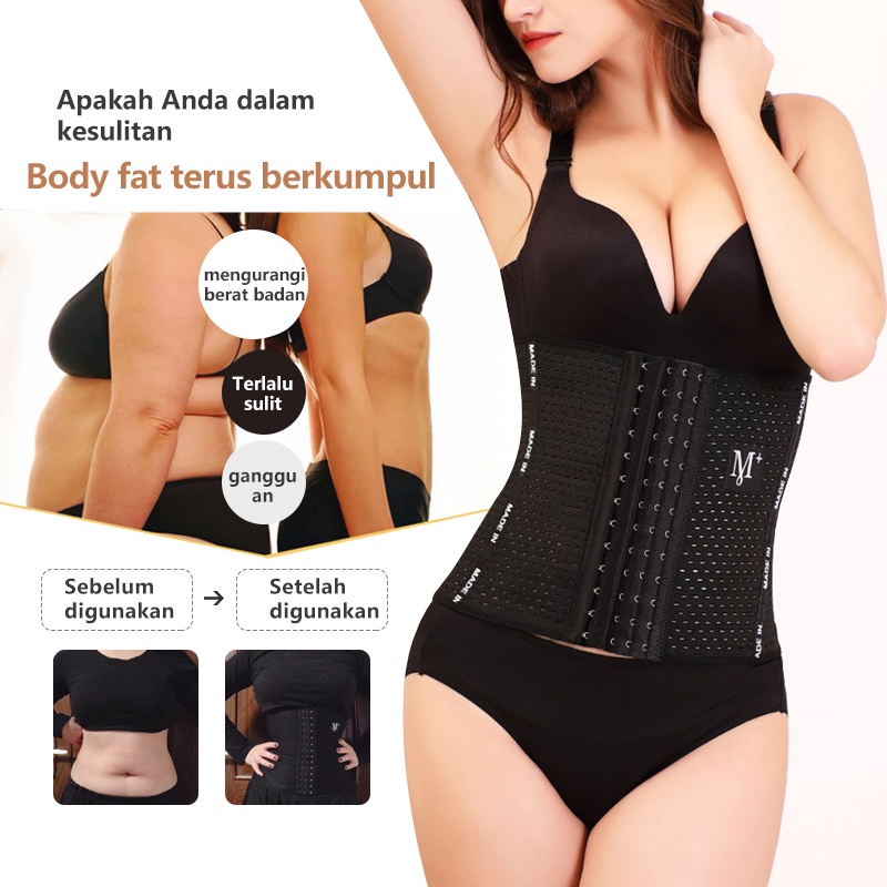 Korset 6 Baris 13 Gesper Pinggang Wanita Pelangsing Perut Band Tubuh Membentuk Tali Kebu Bernapas Postpartum Perut Kon Pelangsing Perut Pengecil Perut Buncit Melahirkan Slimming 8821