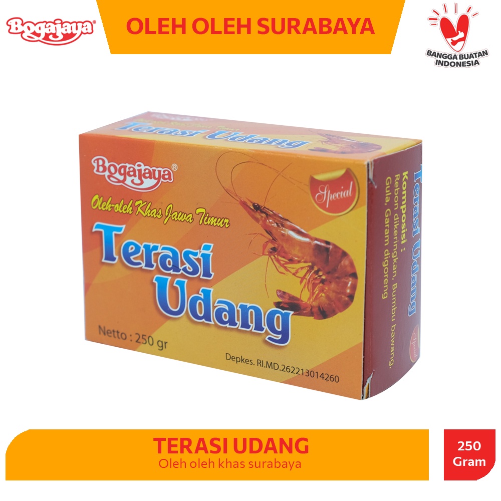 

TERASI UDANG SPESIAL OLEH OLEH KHAS SURABAYA BOGAJAYA 250 GRAM (TERASI MENTAH)