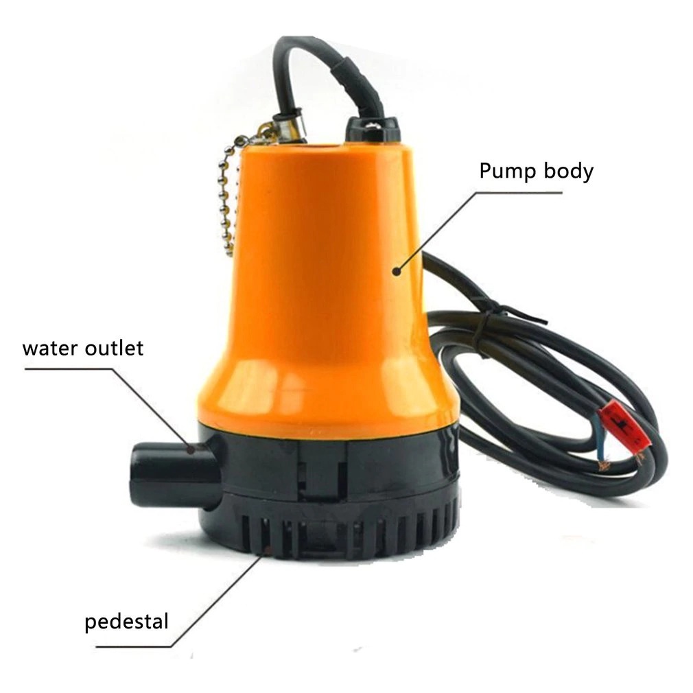 GV8 Marinepet Pompa Air Submersible Water Bilge Pump 12v Bl-2512s Orange Or-i