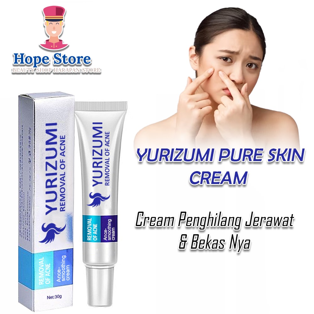 Hope Store - Yurizumi Pure Skin Acne Cream Krim Penghilang Jerawat Dan Komedo