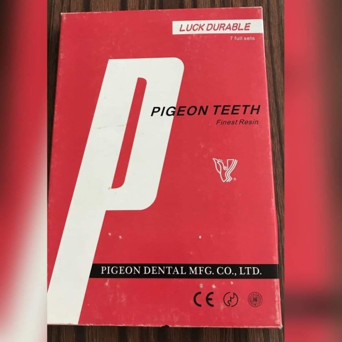 TERLARIS- Gigi Palsu Anasir Pigeon Resin Teeth : Fullset Full geraham dan depan (NEW)
