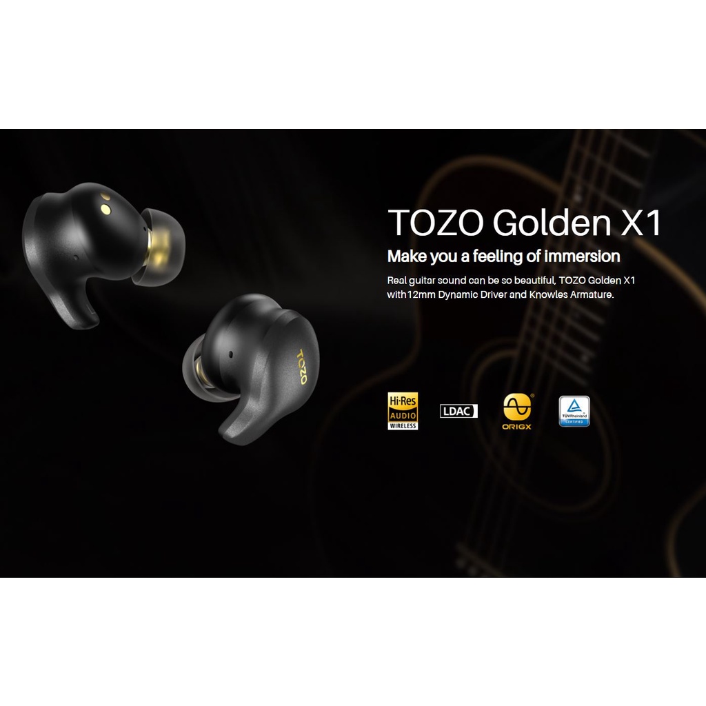 TOZO Golden X1 Hybrid ANC TWS Wireless Earbuds Bluetooth Headphones