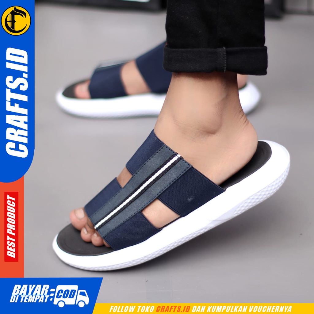 Sandal Slide Pria Sendal Slop Casual Crafts Hendrix