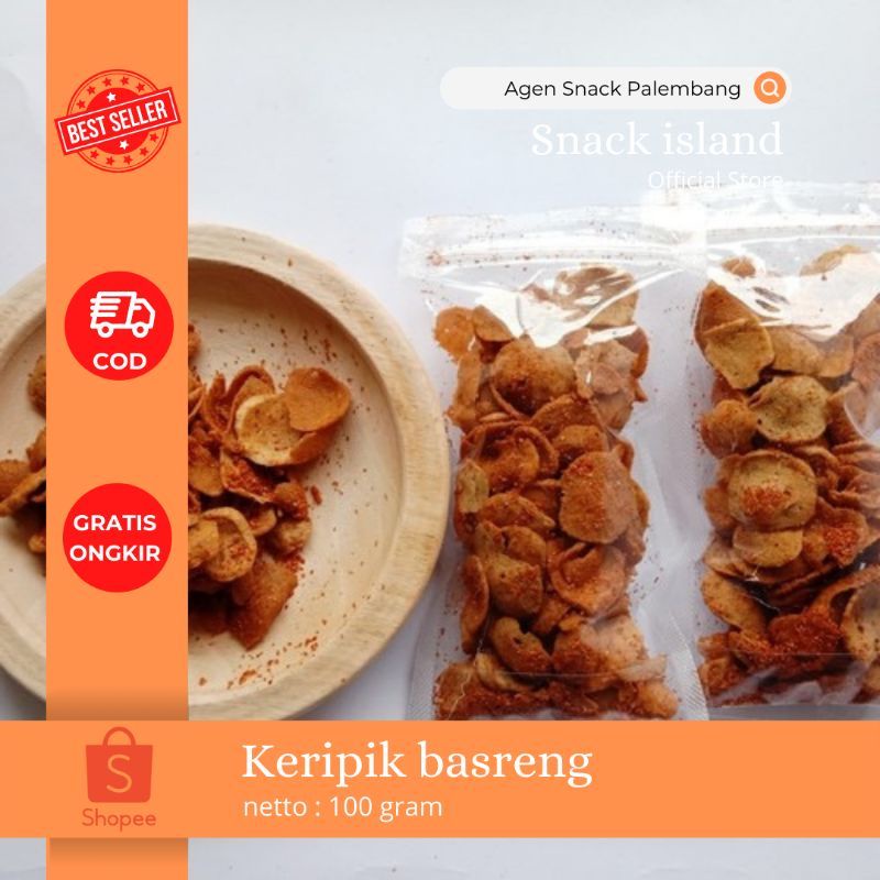 

keripik basreng isi 100 gram| keripik basreng pedas dengan daun jeruk
