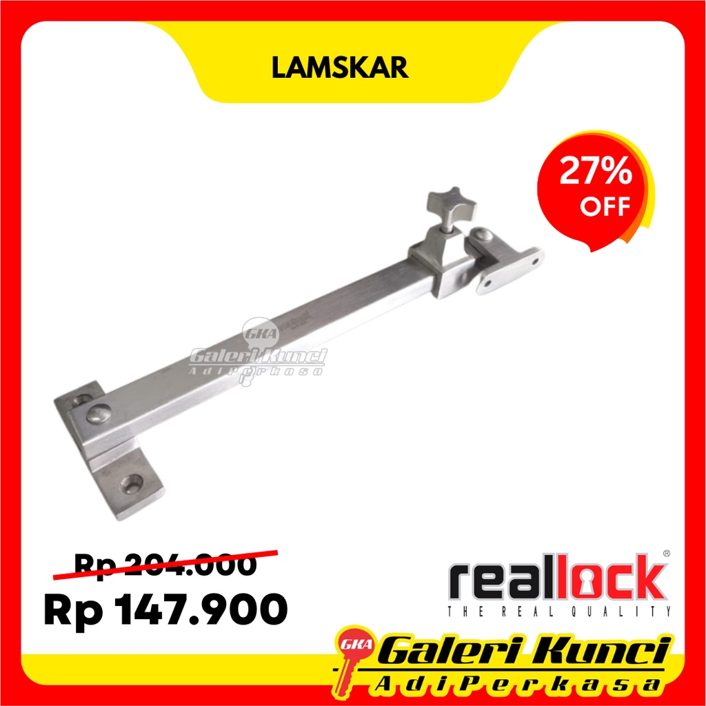 Lamskar REALLOCK CROSS SSS Lamskar Tarik Hak Angin Penahan Jendela