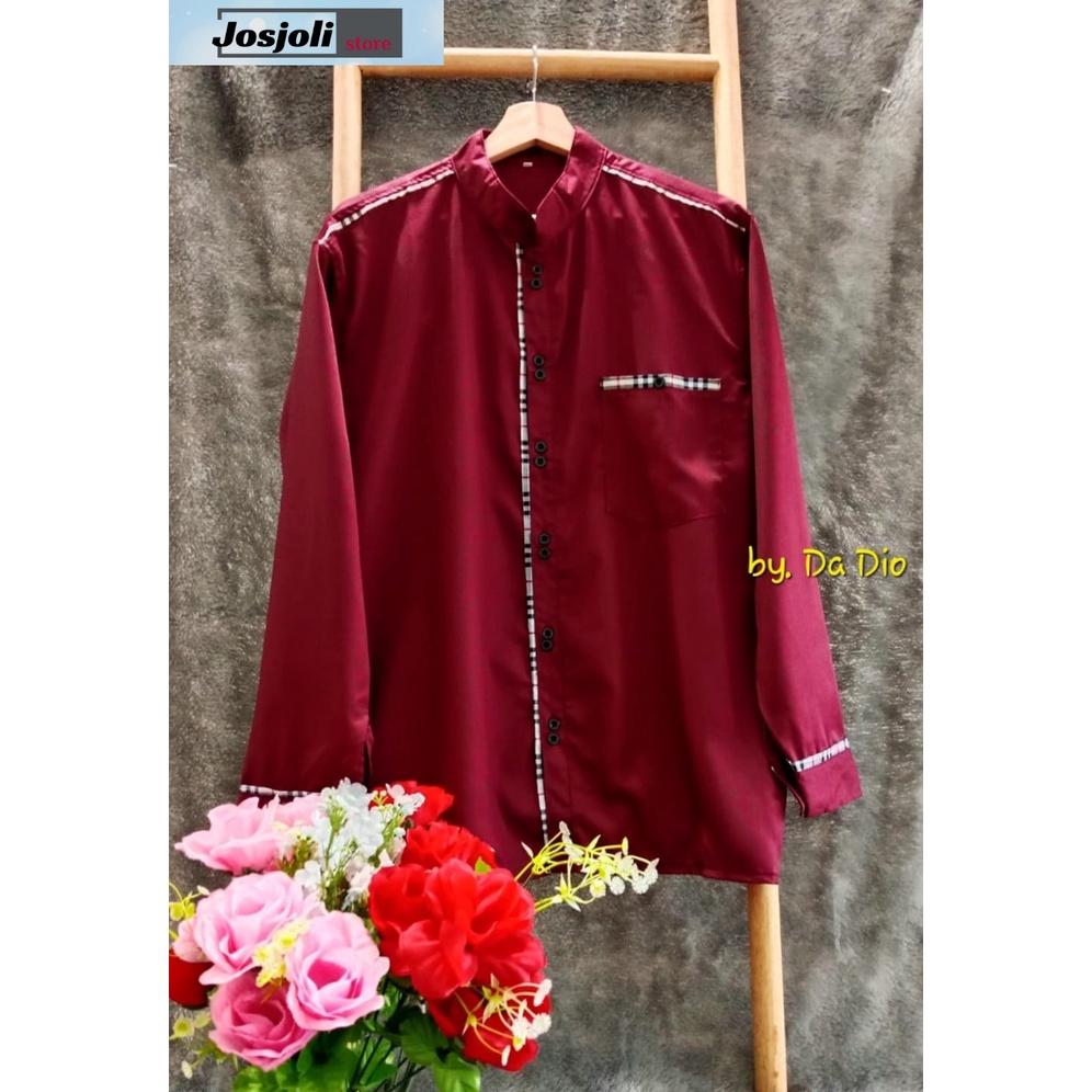 JOSJOLI_STORE/Baju Koko Zaidan/Atasan Pria Muslim Dewasa Lengan Panjang/L XL