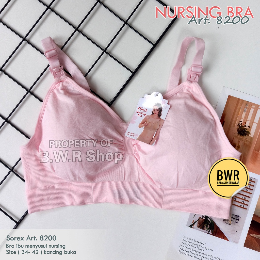 Bra Sorex 8200 Nursing / Bra Ibu Hamil &amp; Menyusui Kancing 3 Seamless Maternity &amp; Nursing Bra | Bwr