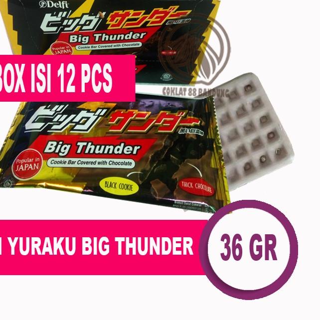 

✲ Delfi Big Thunder 36gr Isi 12pcs X 36 gram Box Cokelat, Coklat Delfi Yuraku Tunder 12 X 36 gr Cookie Bar With Covered Chocolate ✈