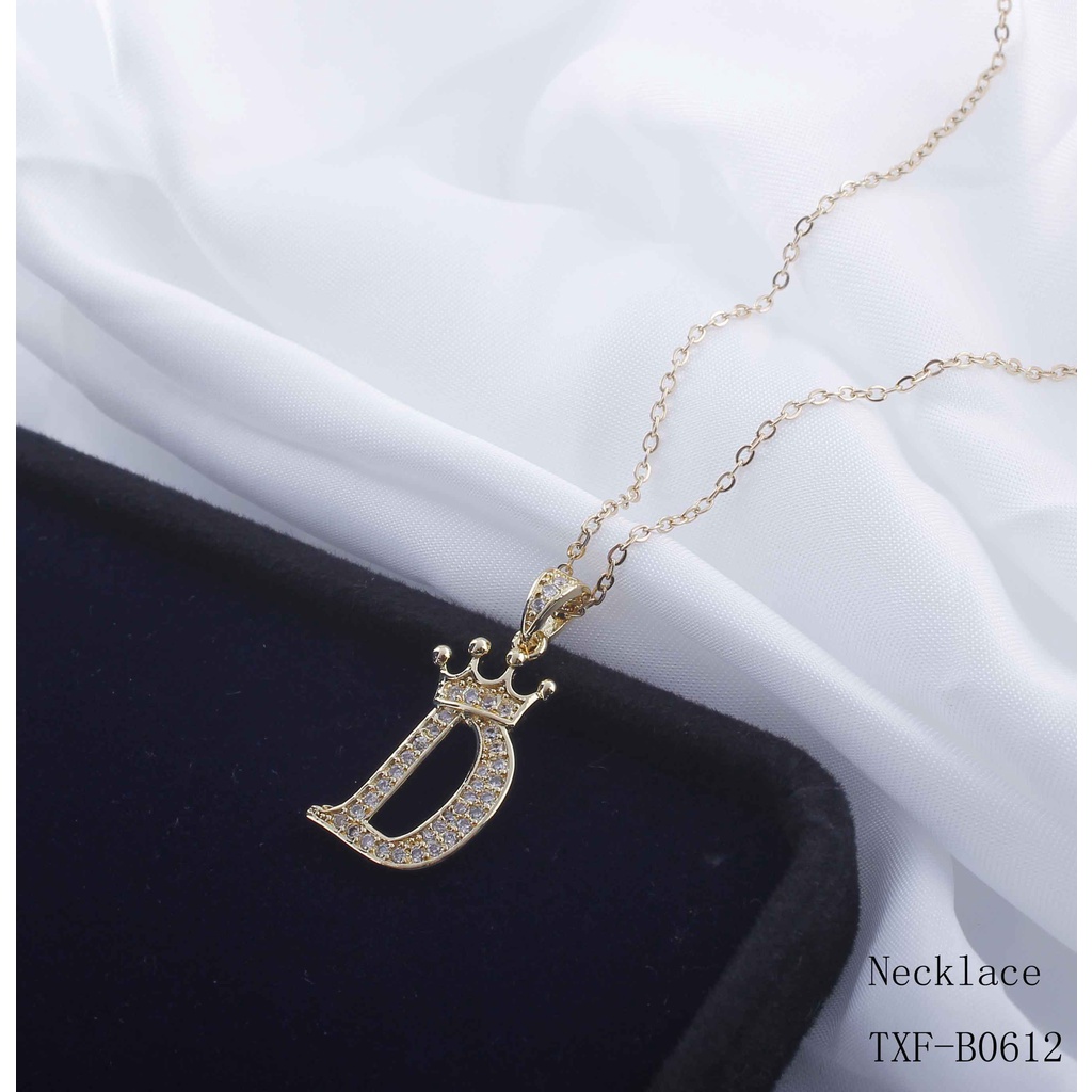 Kalung Huruf Perhiasan Wanita Fashion Jewelry D/L/S/H/M