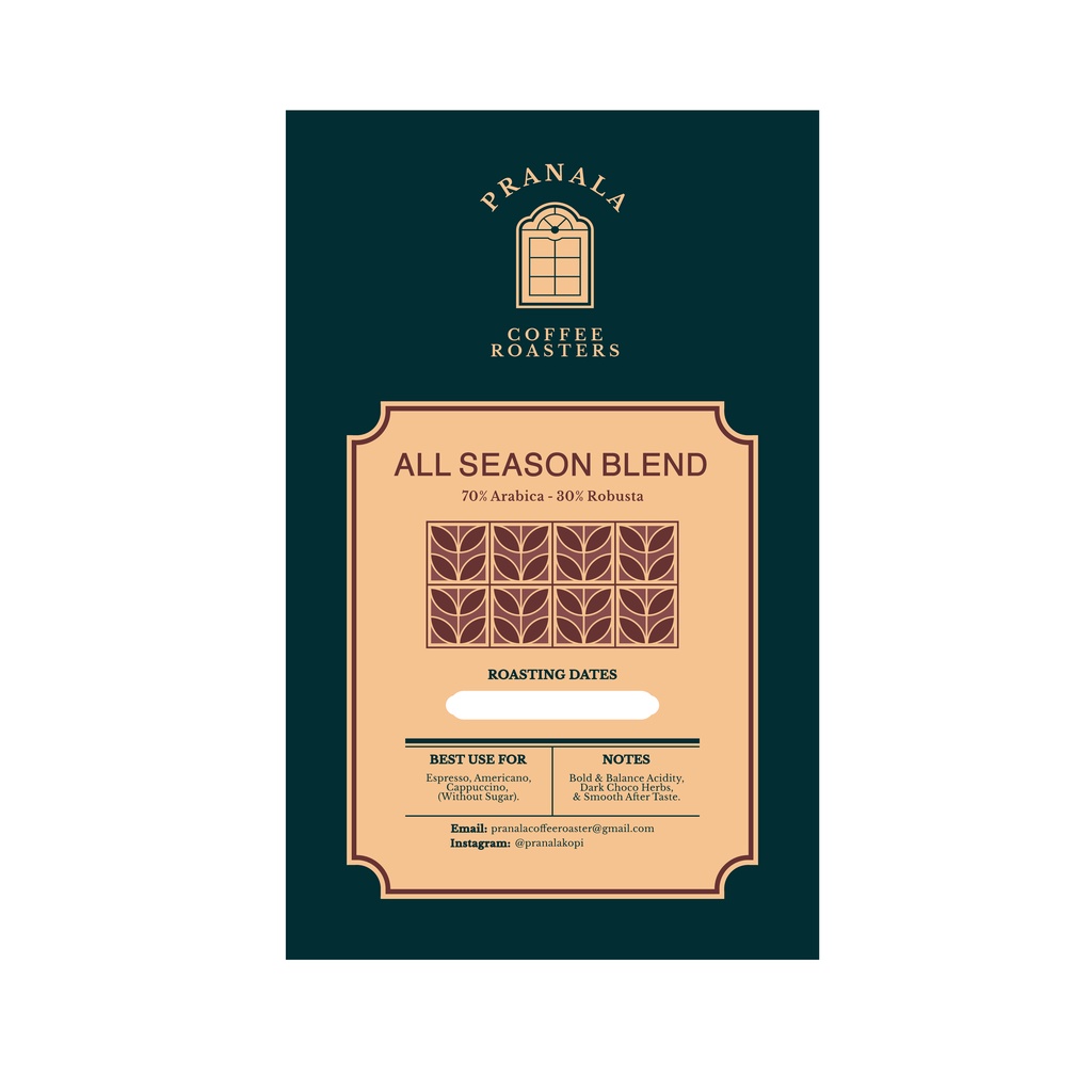 

All Season Blend Espresso 100% Arabica Coffee (200, 500,1KG)