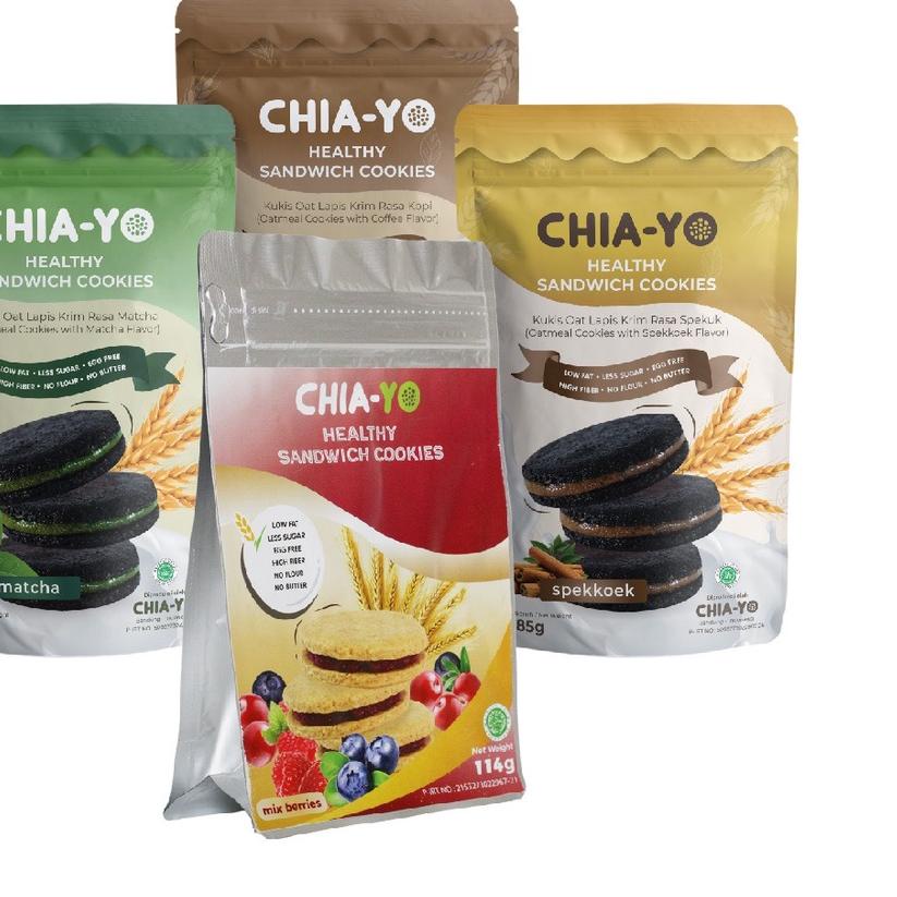 

♥ Chiayo Sandwich Cookies Matcha, Coffee, Spekuk, Mix Berries Bundling ◌