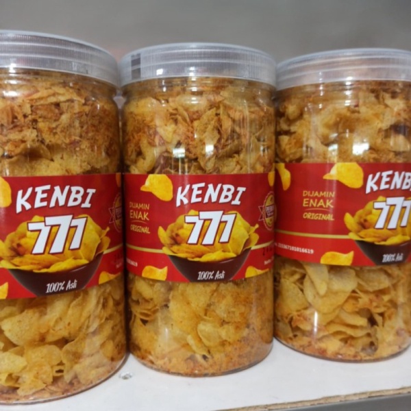 

Dijual Makanan Ringan Kenbi 777 Keripik Kentang Ebi RACIKAN UDANG KERING Murah