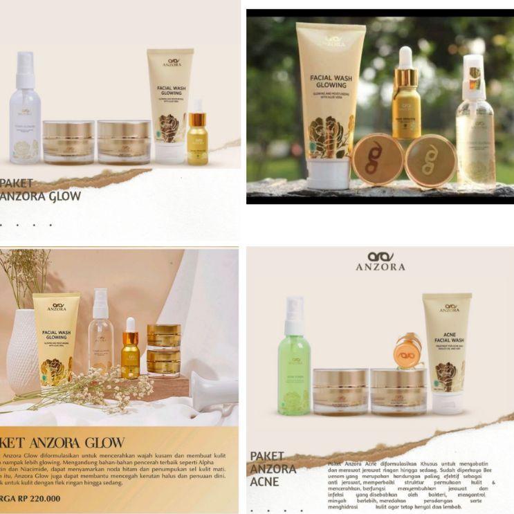 ✤ anzora - paket glow - paket acne - paket ads - anzora skincare ♢