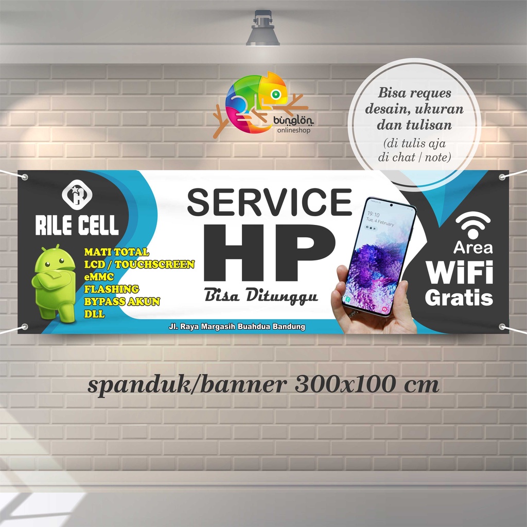 Spanduk, Banner Service HP