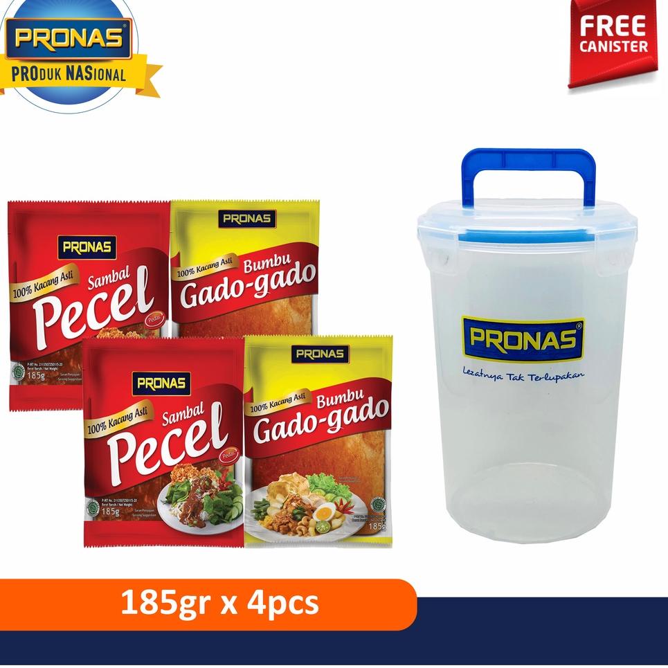 

♥ PRONAS Paket Pecel & Gado Bundling 4 pcs Free Canister ☻