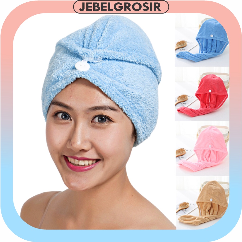 Handuk Keramas Pengering Rambut Kepala Microfiber Magic Towel Souvenir Pernikahan Syukuran 97