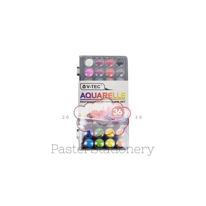 

V-Tec Aquarelle Watercolor Cake 36 Color - Cat Air VTec 36 Warna