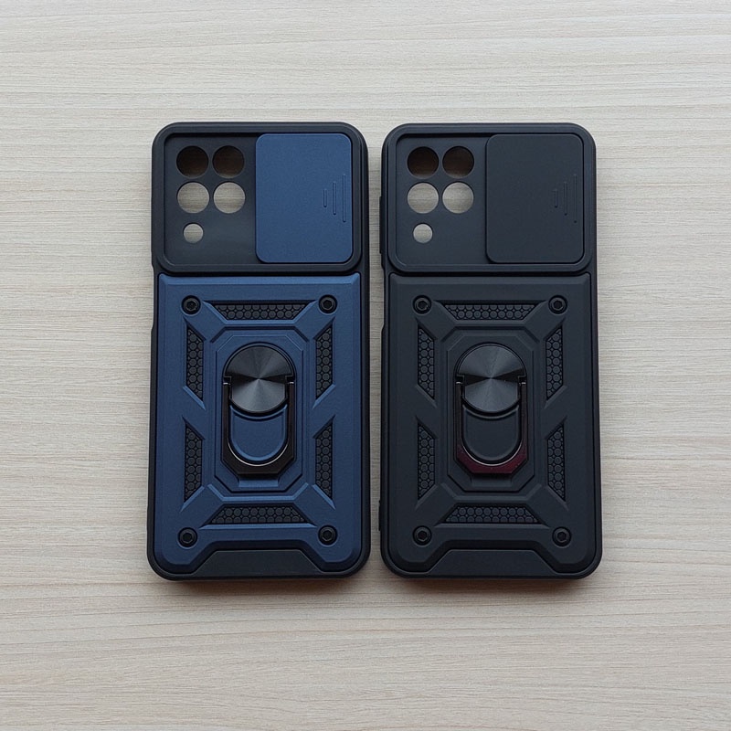 Armored Case Samsung M33 5G / casing lens cover hard ring anticrack kickstand