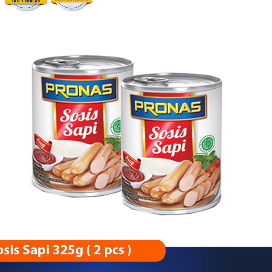 

✾ Pronas Sosis Sapi 325 g dalam kemasan kaleng EOE bundling 2 pcs ☟