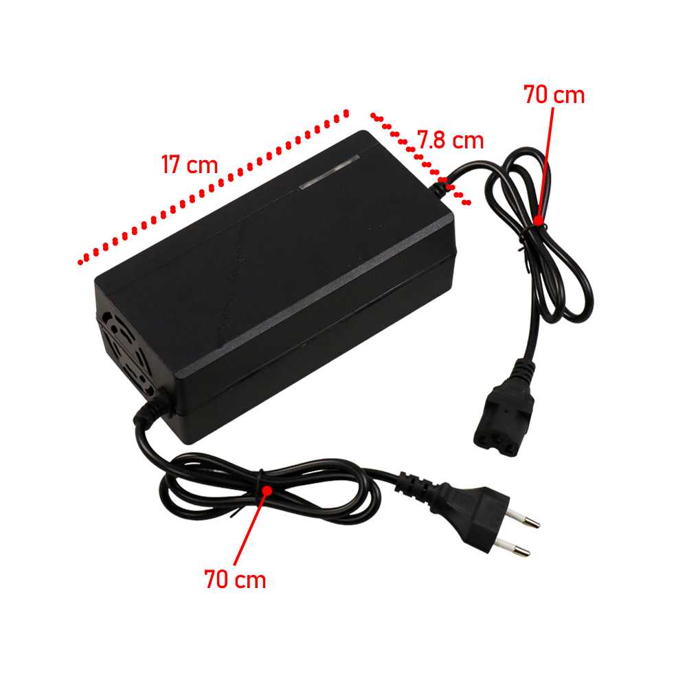 Charger Aki Sepeda Listrik Lead-Acid Battery EU Plug 48V 20Ah Adaptor Charger Multifunction Battery Adapter 48 V 20 AH - DI482