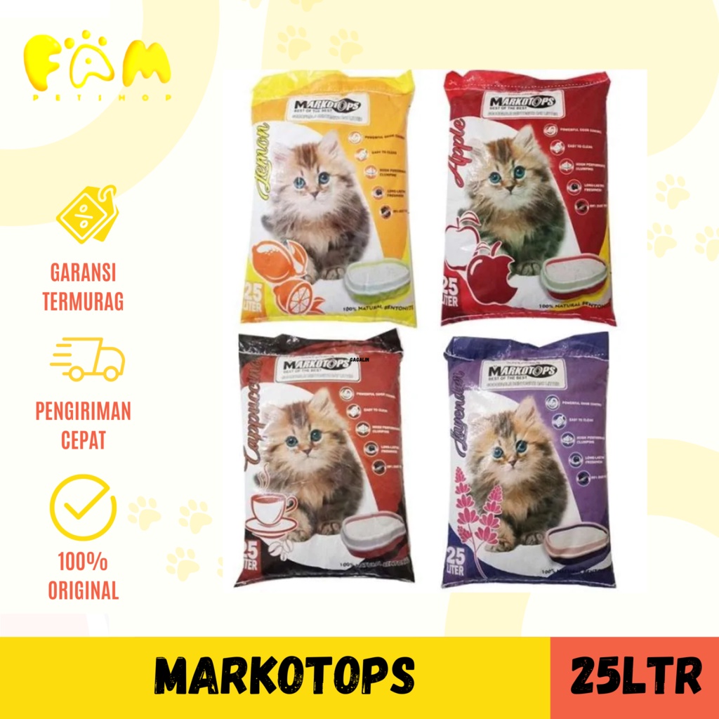 Pasir Kucing Markotops 25lt Pasir Markotop 25 Liter Non maxi cat sand