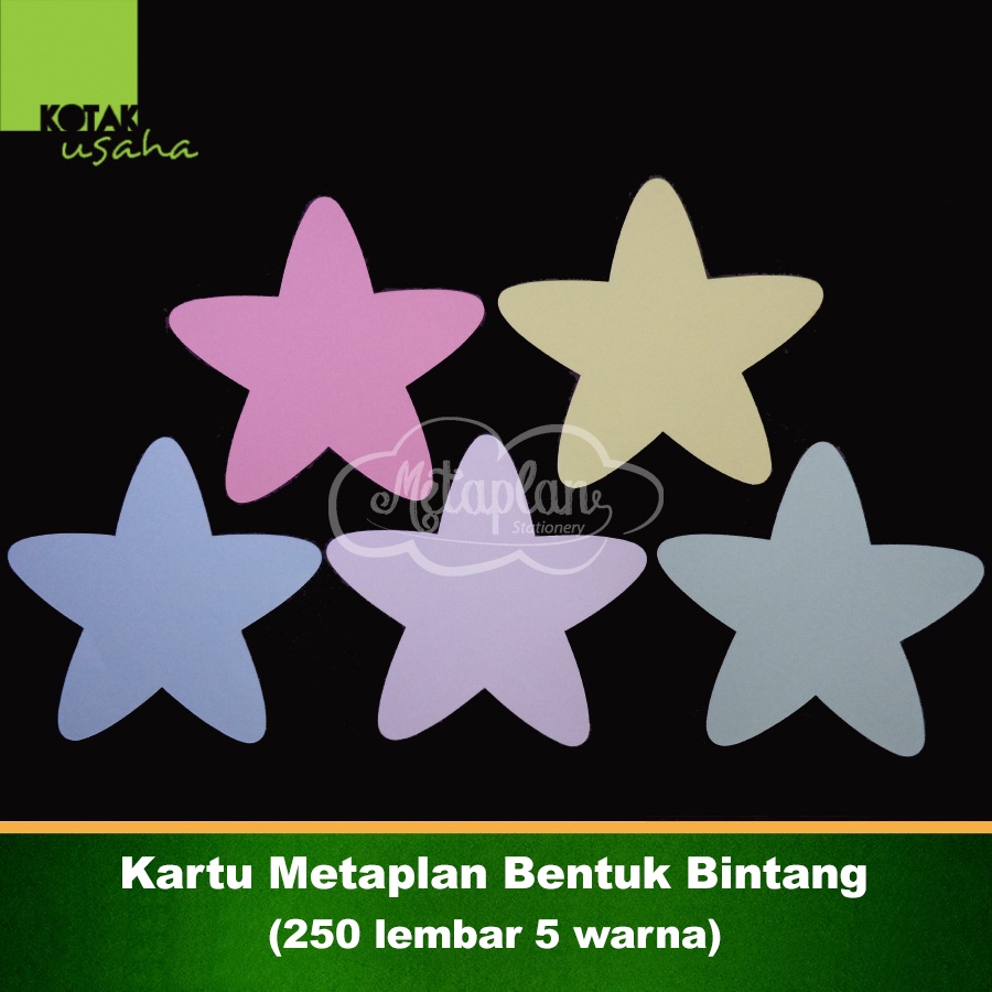 

Kartu Metaplan Bentuk Bintang (250 lembar 5 warna)