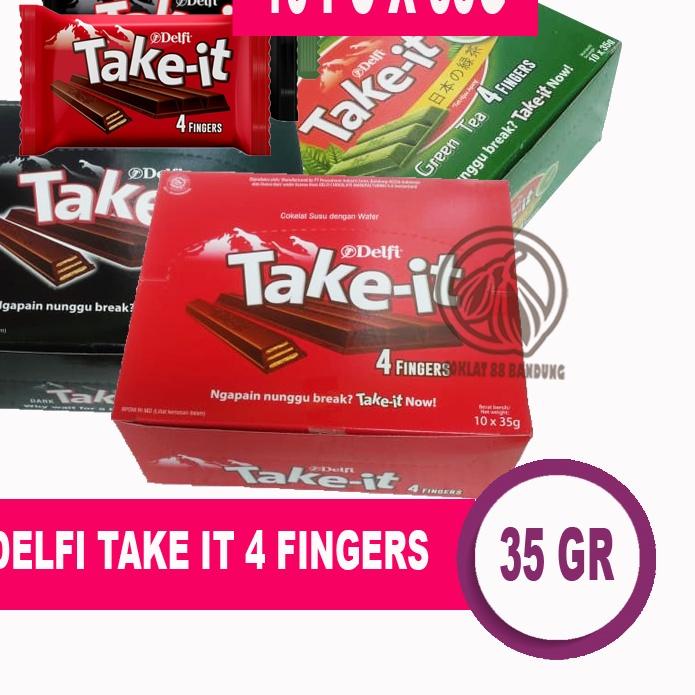 

✤ Delfi Take It 35gr Box Isi 10 pcs Cokelat - TakeIt Green Tea Matcha Coklat 10 X 35 gram ❆