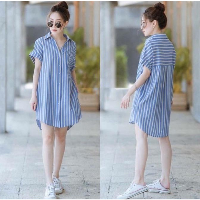 Short Sleeve Dress [Dress Wanita Model Korea Terbaru 0117] VKV Terbaru
