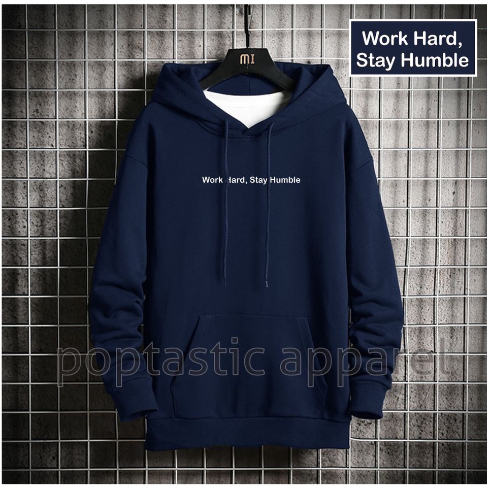 STAY HUMBLE Jaket Distro Sweater Hoodie Pria Wanita Bahan Fleece Tebal