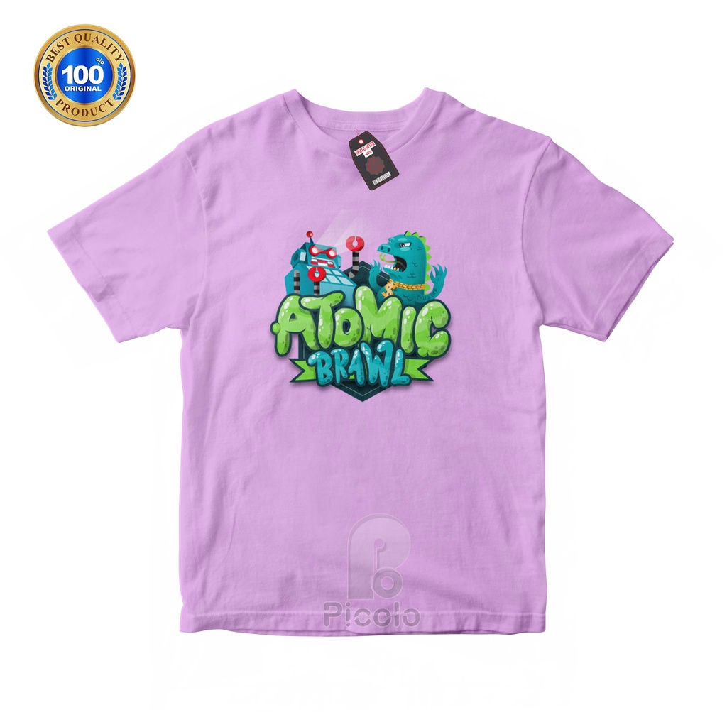 (FREE NAMA) BAJU KAOS ATASAN ANAK MOTIF GAME ATOMIC BRAWL UNISEX Bahan COTTUN