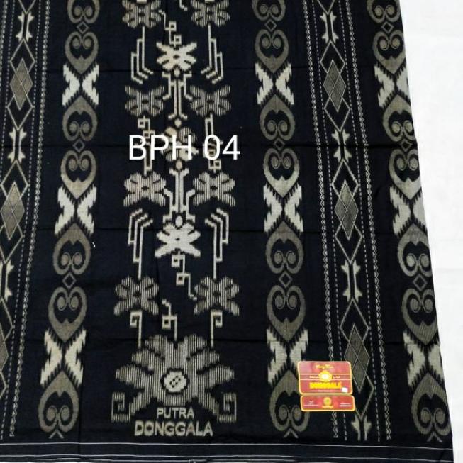 ♪ Sarung Tenun Donggala Asli Habib Abdillah Alaydrus Hitam Halus Katun ✯