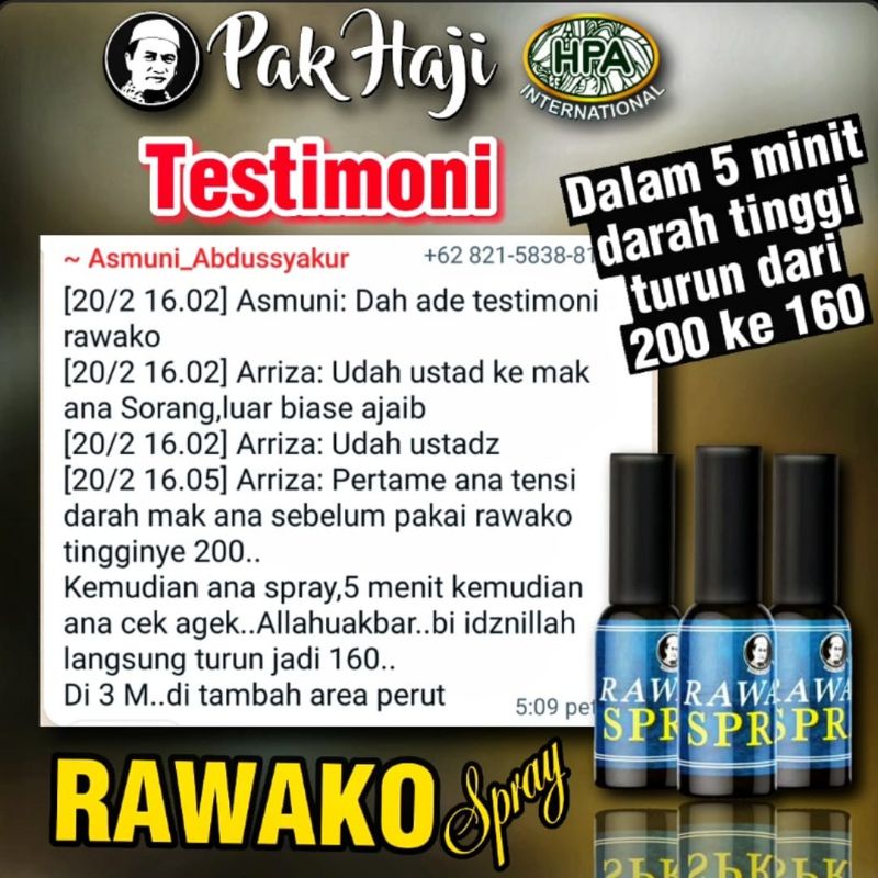 RAWAKO SPRAY Malasya dan Indonesia - RAWATAN KESELURUHAN ORGAN