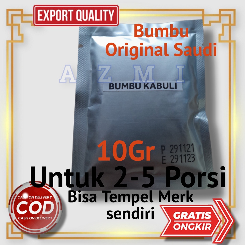 Bumbu Nasi Kebuli Instan isi 10 gram / Bumbu Nasi Kebuli Non MSG 10gr