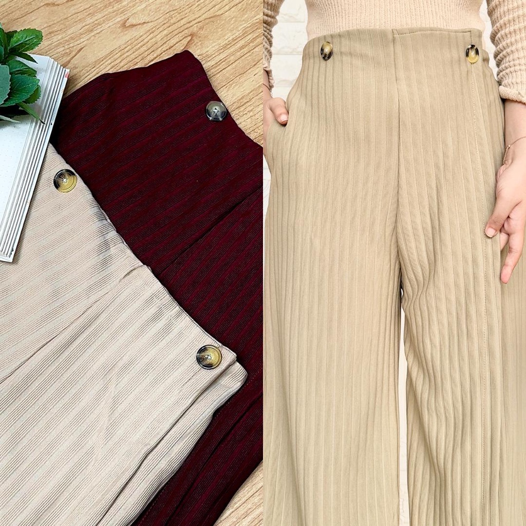 ZASKIYA - Celana Kulot Lowee Kulot Pants Knit Premium