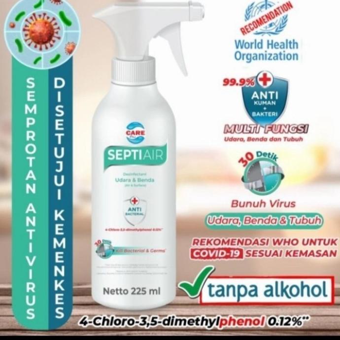 Care Plus SeptiAir 225ml | Desinfektan ruangan & benda lon07